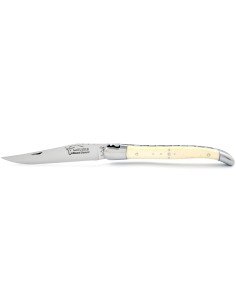 Laguiole pliant, 13 cm, manche en os (bovin), abeille forgée 2