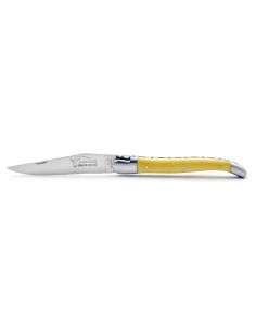 Laguiole pliant, 13 cm, abeille forgée, lame seule, mitres inox mat,  manche en buis 2
