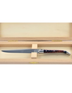 Ouvre-lettres et coupe-papier, finition prestige, mitres inox brillant, manche bois d'amourette 2
