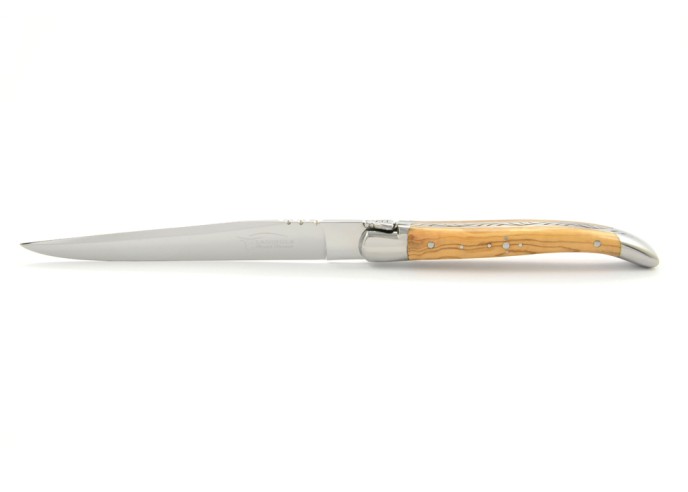 Ouvre-lettres et coupe-papier, finition prestige, mitres inox brillant, manche bois d'amourette