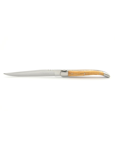 Ouvre-lettres et coupe-papier, finition prestige, mitres inox brillant, manche bois d'amourette