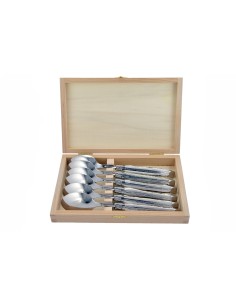 Grosses cuillères, gamme prestige, mitres inox brillant, manche bois de cerf 2