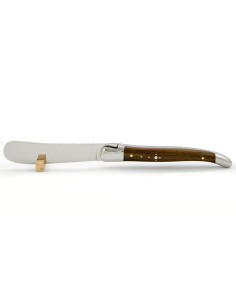 Couteau à beurre Laguiole. Finition inox brillant avec manche galbé en bois de