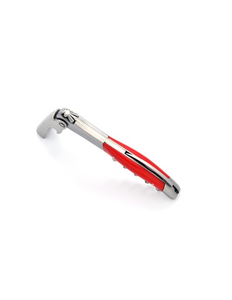 Sommelier Laguiole manche fin en corian blanc, 2 mitres inox mat, lavable en machine