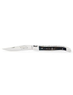 Laguiole pliant, 10 cm, abeille forgée, lame seule, mitres inox brillant, manche en bois de palmier 2