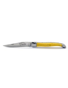 Laguiole pliant, 11 cm, abeille forgée, lame seule, mitres inox mat, manche en buis 2