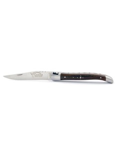Laguiole pliant, 11 cm, abeille forgée, lame seule, mitres inox mat, manche en bulnésia 2