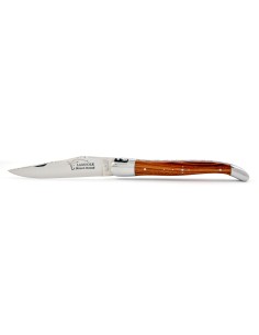 Laguiole pliant, 12 cm, abeille forgée, ciselé dessus-dessous, mitres inox brillant, manche bois de rose 2