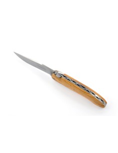 Laguiole Pliant de Chasse, 13.5 cm, plein manche, bois d'olivier
