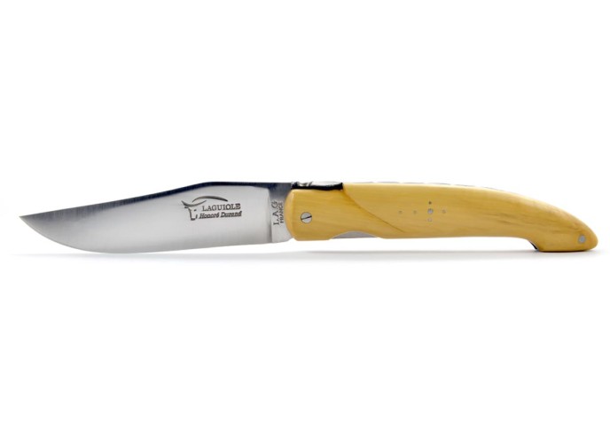 Laguiole Pliant de Chasse, 13.5 cm, plein manche, buis