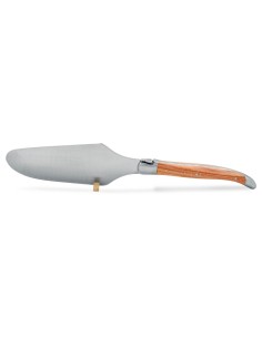 Pelle à tarte Laguiole. Finition inox mat avec manche galbé en bois de rose