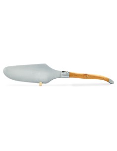 Pelle à tarte Laguiole. Finition inox mat avec manche galbé en genévrier-cade