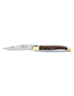 Laguiole pliant, 11 cm, abeille forgée, lame seule, mitres laiton, manche en bois de violette 2
