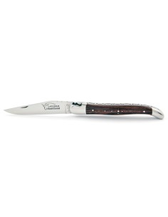 Laguiole pliant, 11 cm, abeille forgée, lame seule, mitres inox brillant, manche en bois de violette 2