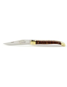 Laguiole pliant, 11 cm, abeille forgée, lame seule, mitres laiton, manche bois d'amourette 2