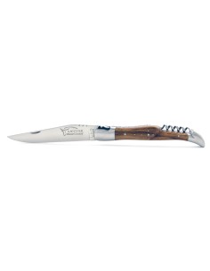 Laguiole pliant, 12 cm, manche en bois de noyer, abeille forgée 2