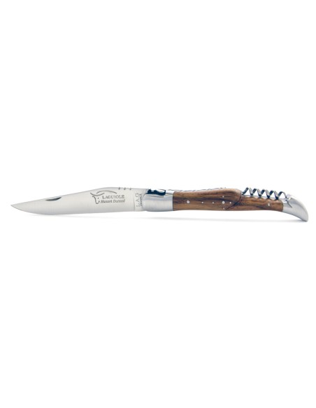 Laguiole pliant, 12 cm, manche en bois de noyer, abeille forgée