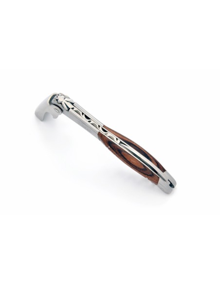 Sommelier Laguiole manche galbé, bois de violette, 1 mitre inox mat