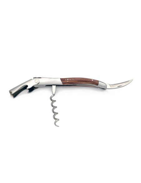 Sommelier Laguiole manche galbé, bois de violette, 1 mitre inox mat