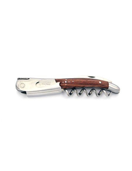 Sommelier Laguiole manche galbé, bois de violette, 1 mitre inox mat