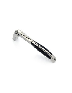 Sommelier Laguiole manche galbé, pointe de corne (foncée), 1 mitre inox mat 2