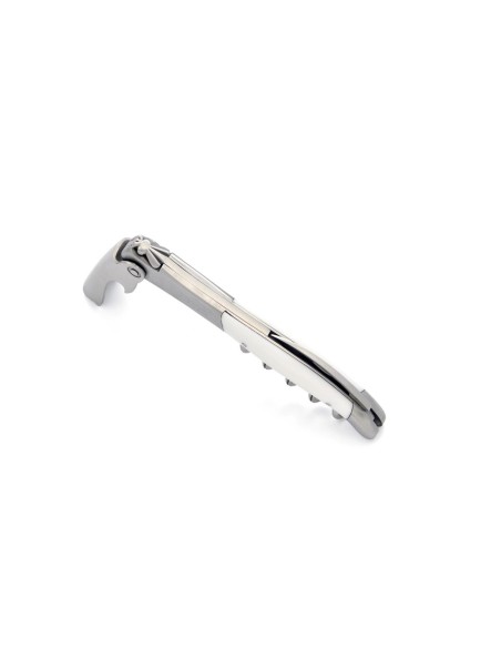 Sommelier Laguiole manche fin en corian blanc, 1 mitre inox mat