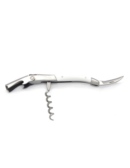 Sommelier Laguiole manche fin en corian blanc, 1 mitre inox mat