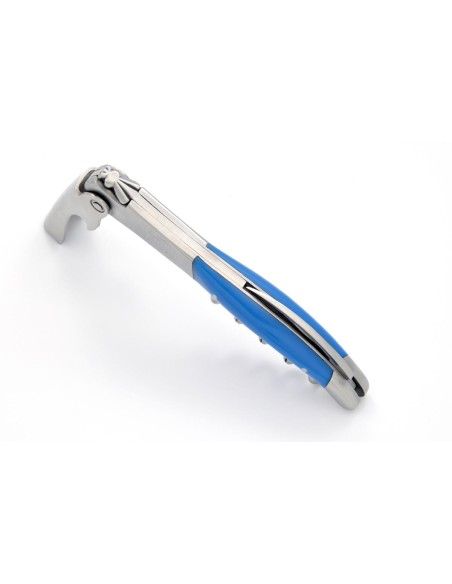 Sommelier Laguiole manche fin en corian bleu, 1 mitre inox mat