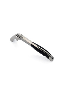 Sommelier Laguiole manche fin en corian noir, 1 mitre inox mat 2