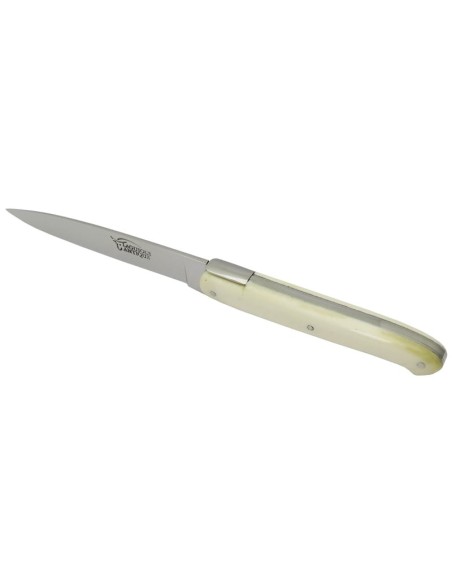 Couteaux de table (couteaux à steak), finition gamme courante, mitres inox brillant, manche bois de violette