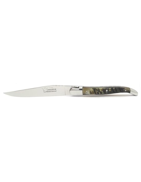 Couteaux de table (couteaux à steak), finition gamme prestige, mitres inox brillant, manche bois divers