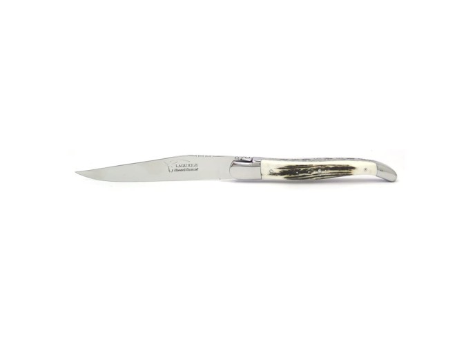 Couteaux de table (couteaux à steak), finition gamme prestige, mitres inox brillant, manche bois divers