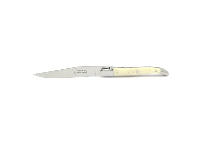 Couteaux de table (couteaux à steak), finition gamme prestige, mitres inox brillant, manche bois divers