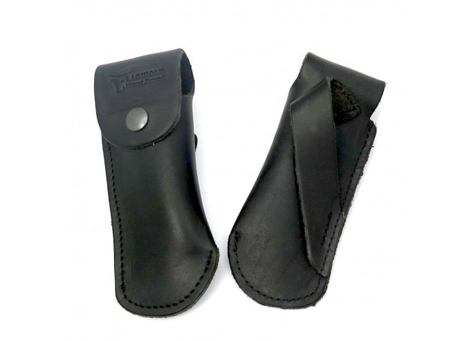 Leather sheath to wear on belt - 11 and 12 cm