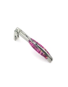 Sommelier manche galbé, manche molaire de mammouth fossile stabilisé, 2 mitres inox mat 2