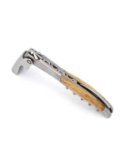 Laguiole sommelier / wine opener Honoré Durand | Green oak handle