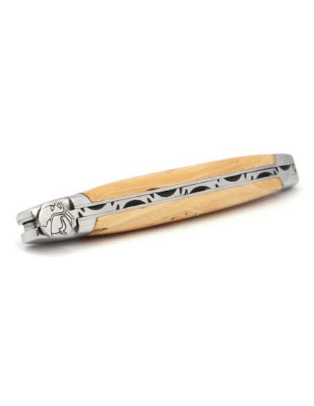 Laguiole pocket knife, 12 cm, firefighter's helmet, juniper handle