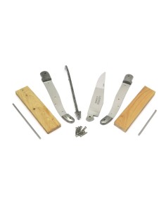 Laguiole self-assembly 11 cm, welded bee, stainless steel 12c27 blade, juniper handle with shiny bolsters 2