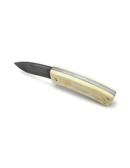 Laguiole Klappmesser, 9.2cm, Damast mit Mosaikmuster