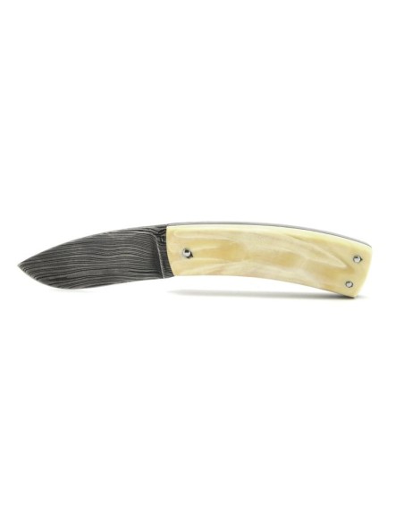 Laguiole pliant "Custom", plein manche de 9 cm en molaire de phacochère