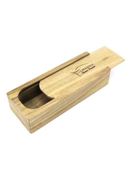 Sommelier Laguiole manche galbé, bois de pistachier, 2 mitres inox mat