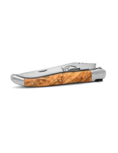Laguiole 12 cm coquille Saint-Jacques,  manche en olivier
