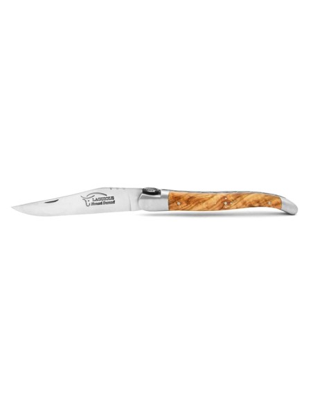 Laguiole 12 cm, Saint Jacques shell, olivewood handle
