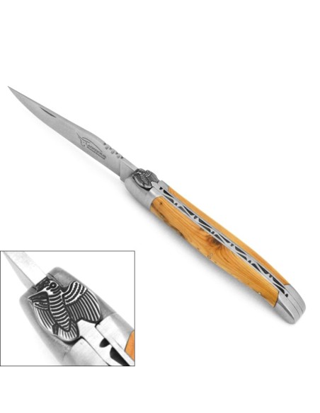 Laguiole 12 cm, bécasse, lame seule, manche en genévrier