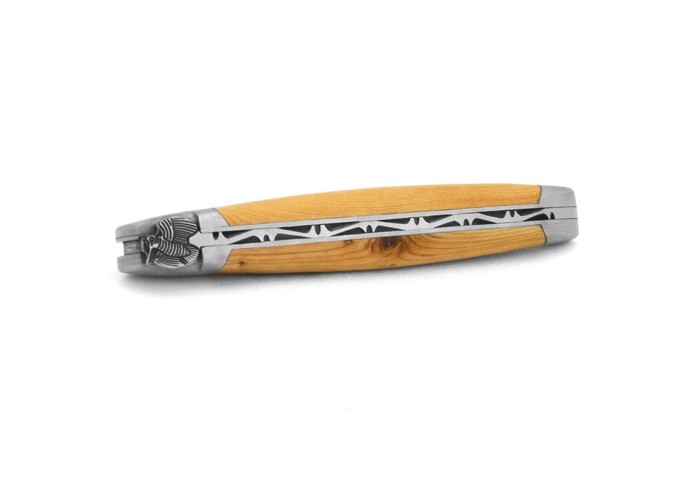 Laguiole 12 cm, bécasse, lame seule, manche en genévrier