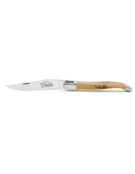 Laguiole 12cm, Blume, Griff aus Olivenholz