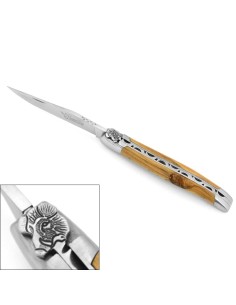 Laguiole, 12cm, Eber-Kopf, Griff aus Olivenholz