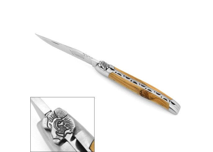 Laguiole, 12cm, Eber-Kopf, Griff aus Olivenholz