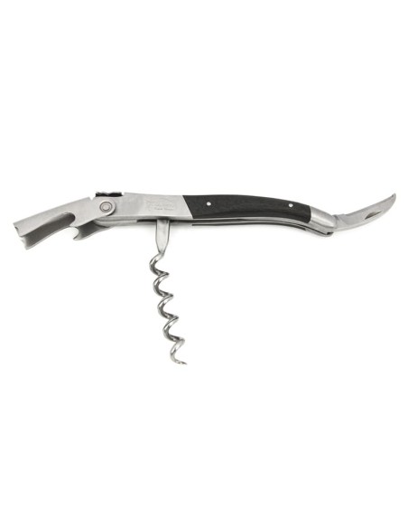 Laguiole wine opener, carbon fiber wide handle with matt bolsters