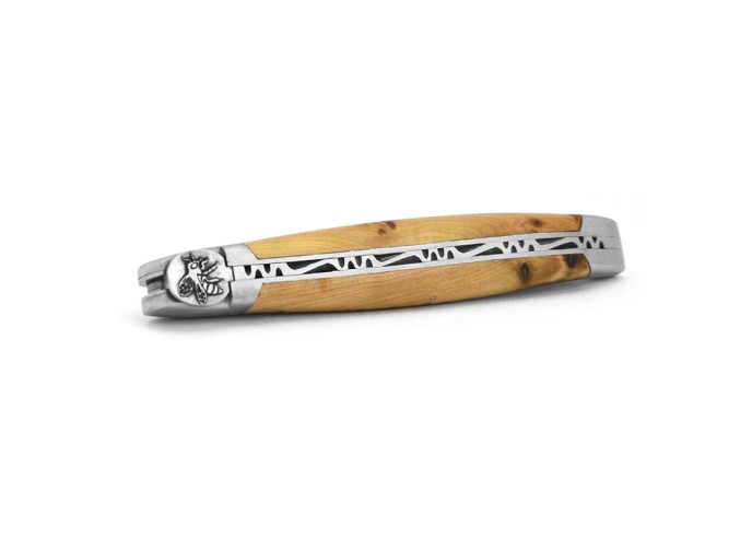 Laguiole 12 cm, abeille fraisée n°2, manche en genévrier